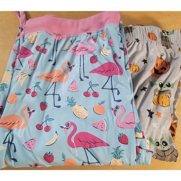 Munki Munki- 2 piece pajama pants- Flamingos and Baby Yoda- size XL - Picture 6 of 13